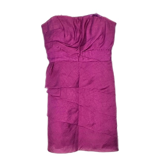 MAX & CLEO |  Strapless Short Dress  | Fushia | Size: 4 - Picture 2 of 12